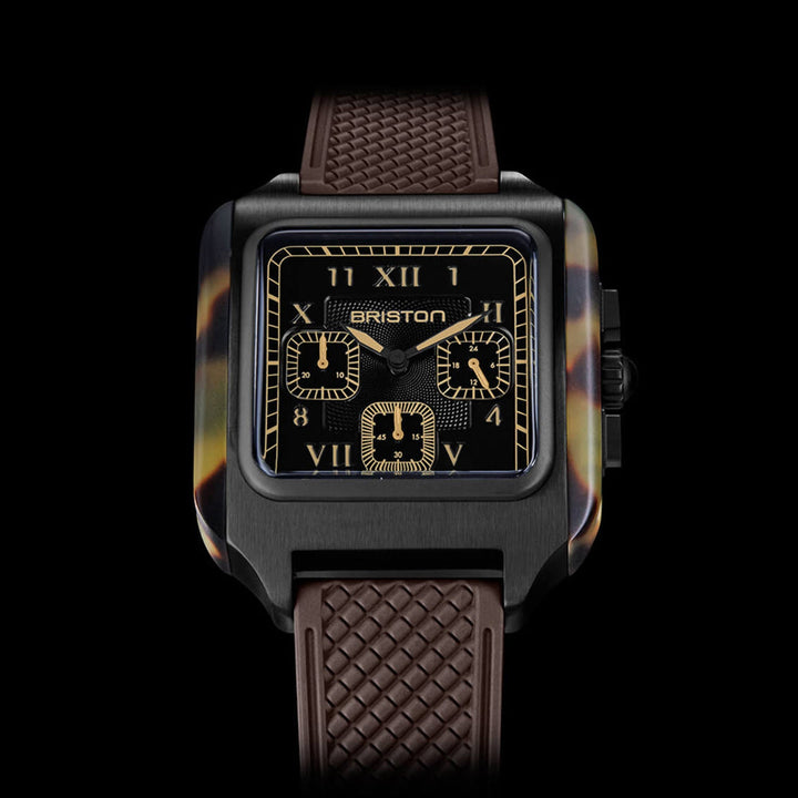 Briston 261838.PBAM.TS.5.FBR Quartz Chronograph Black Dial Men&