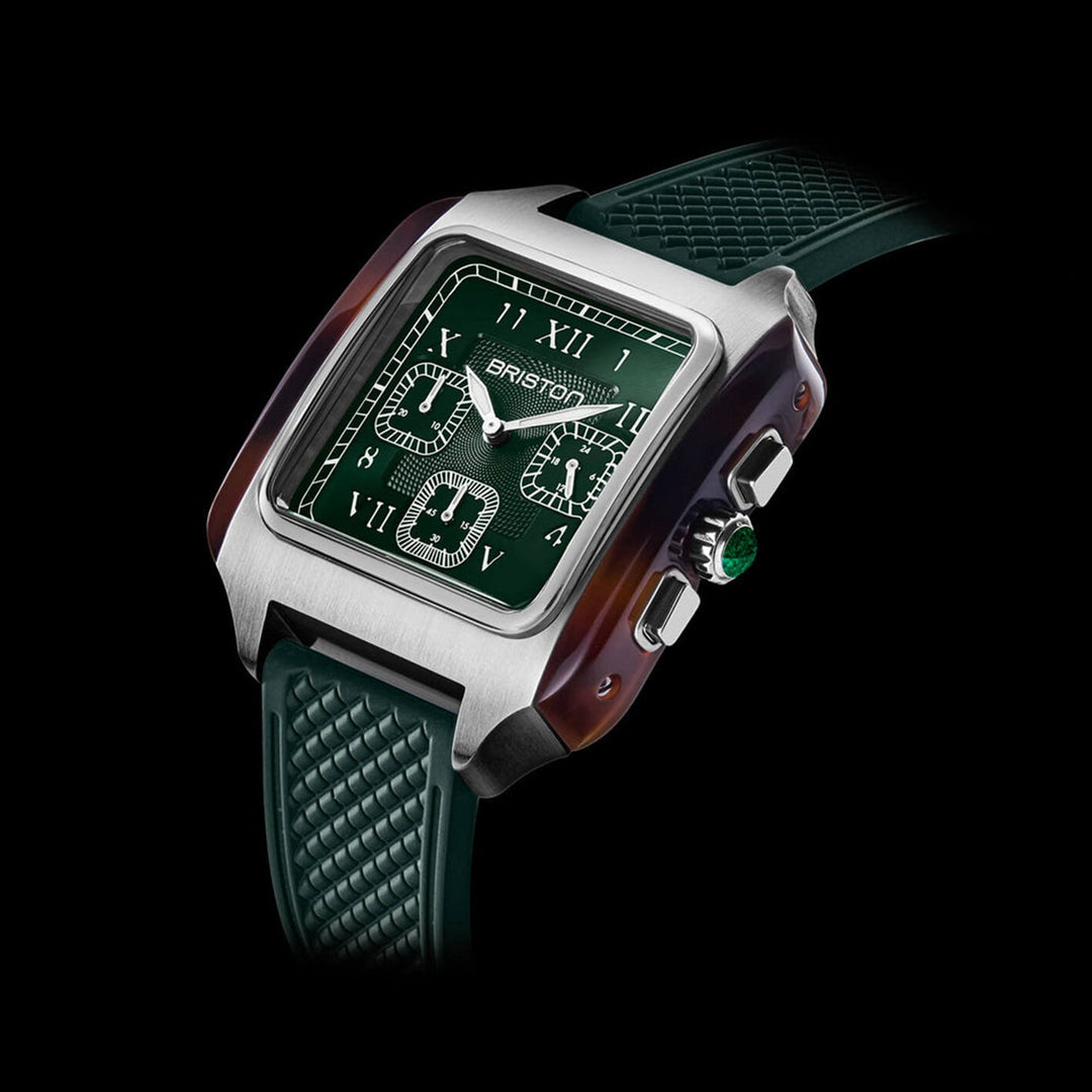 Briston Streamliner Kennedy 261838.SA.T.10.FBG Green Dial Chronograph Men&