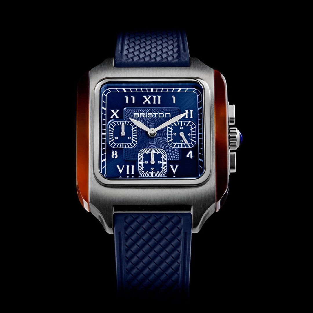 Briston 261838.SA.T.9.FNB Blue Dial Quartz Chronograph Rubber Men&