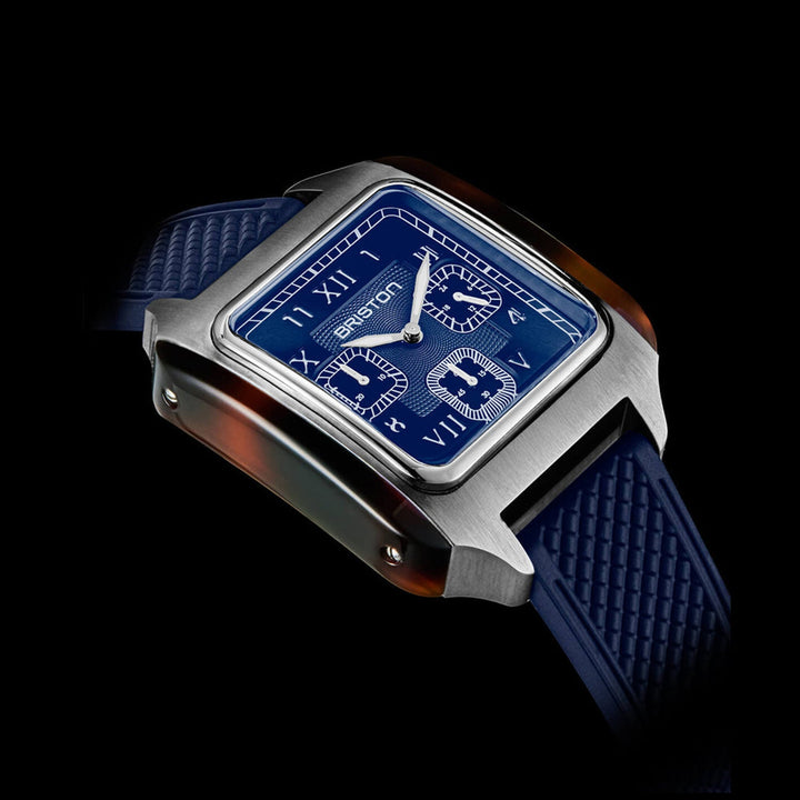 Briston 261838.SA.T.9.FNB Blue Dial Quartz Chronograph Rubber Men&