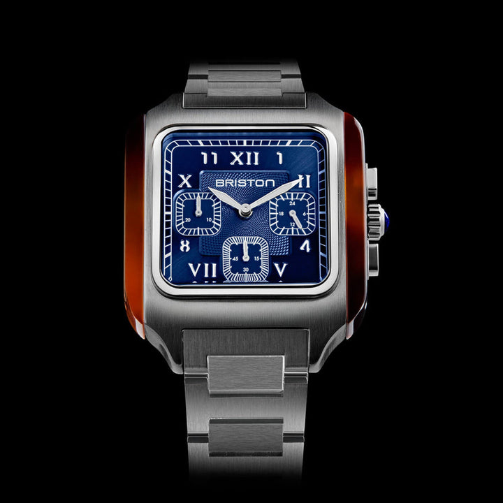 Briston Streamliner Kennedy Quartz Blue Dial Chronograph Stainless Steel Watch 261838.SA.T.9.SB