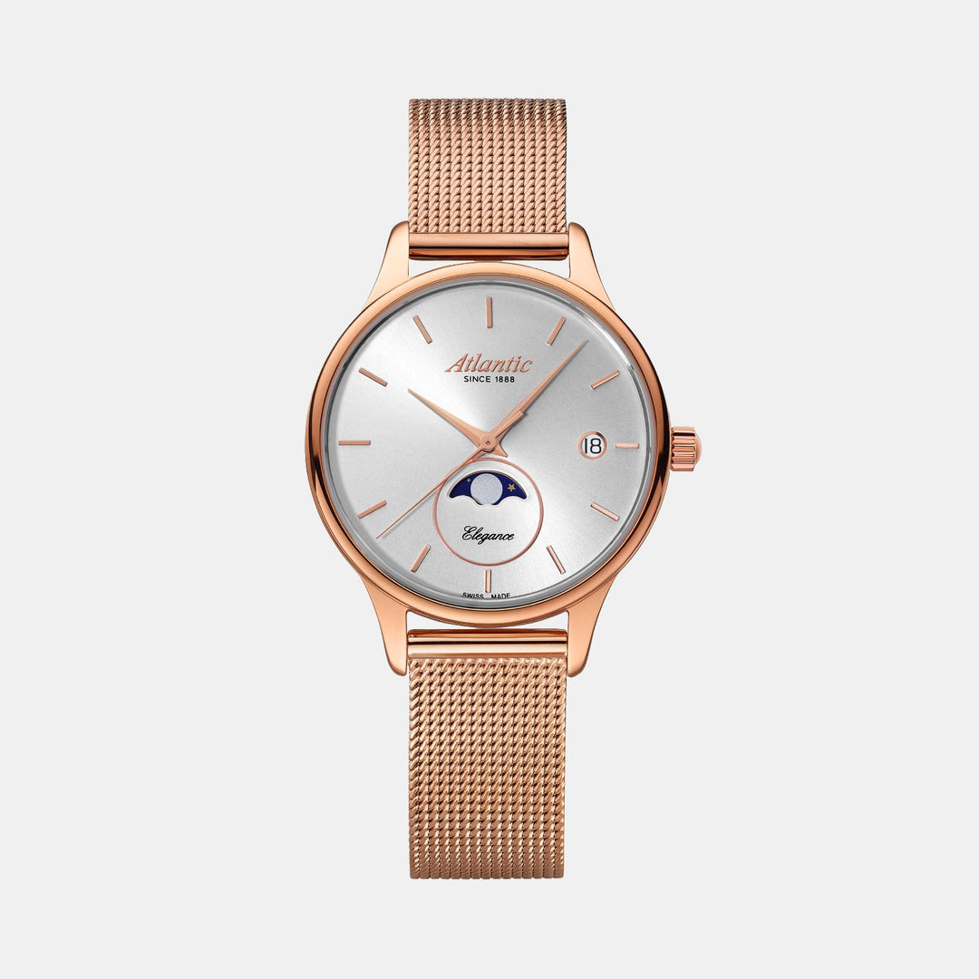 Atlantic Elegance Moonphase 29040.44.21.MB Silver Dial Women&