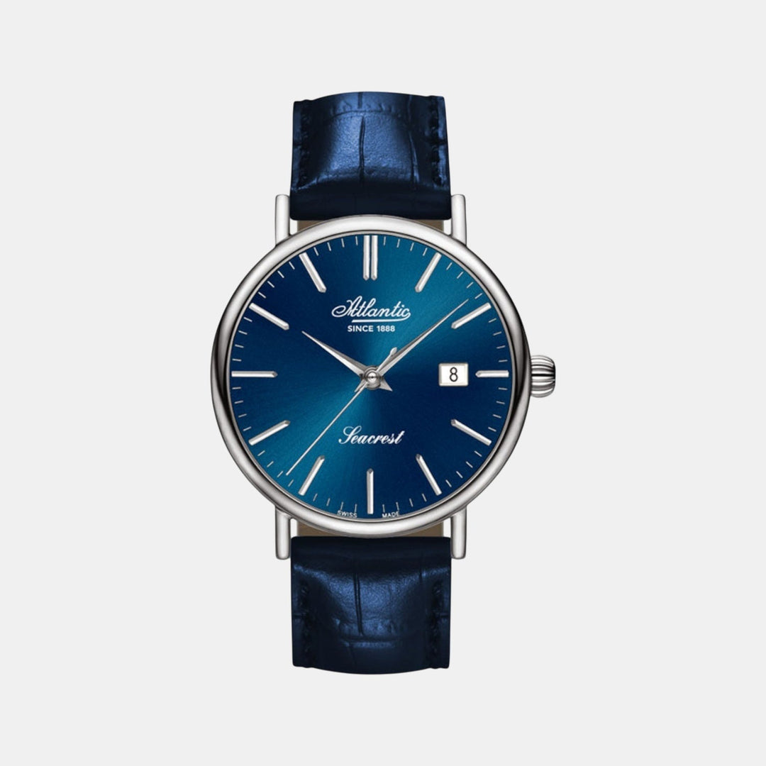 Atlantic Seacrest 50354.41.51 Blue Dial Leather Men&