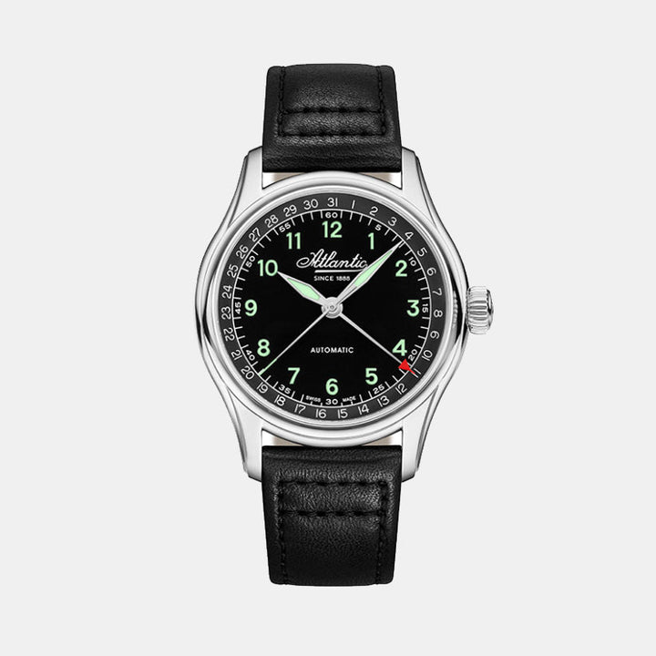 Atlantic WorldMaster Pointer Date 52782.41.63GN Black Dial Men&