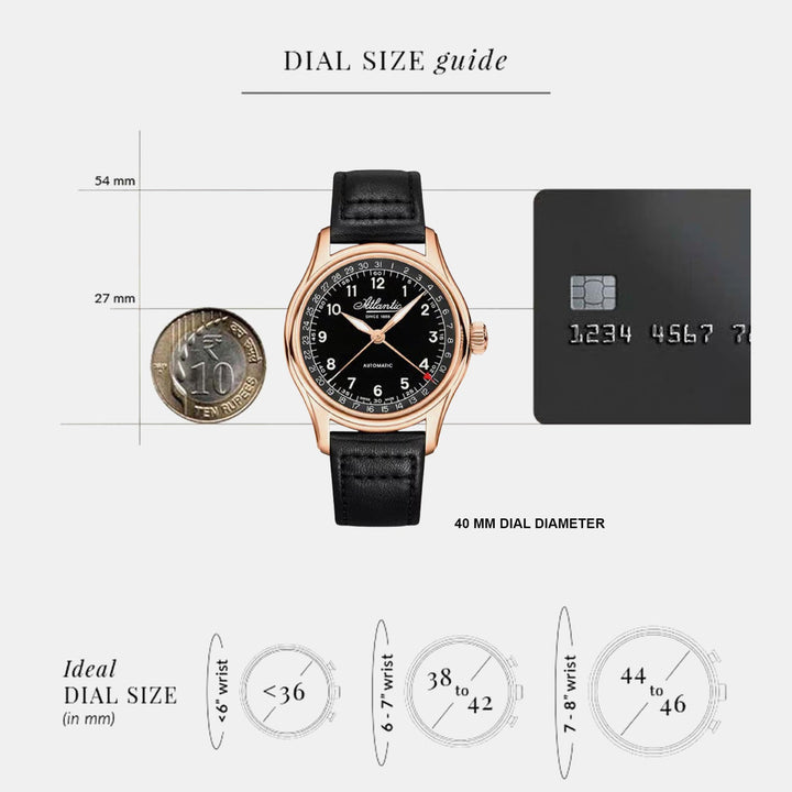 Atlantic WorldMaster Pointer Date 52782.44.63 Black Dial Automatic Men&