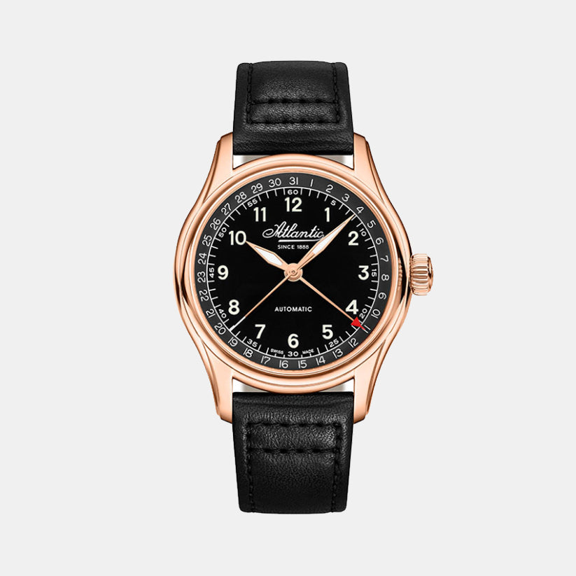 Atlantic WorldMaster Pointer Date 52782.44.63 Black Dial Automatic Men&