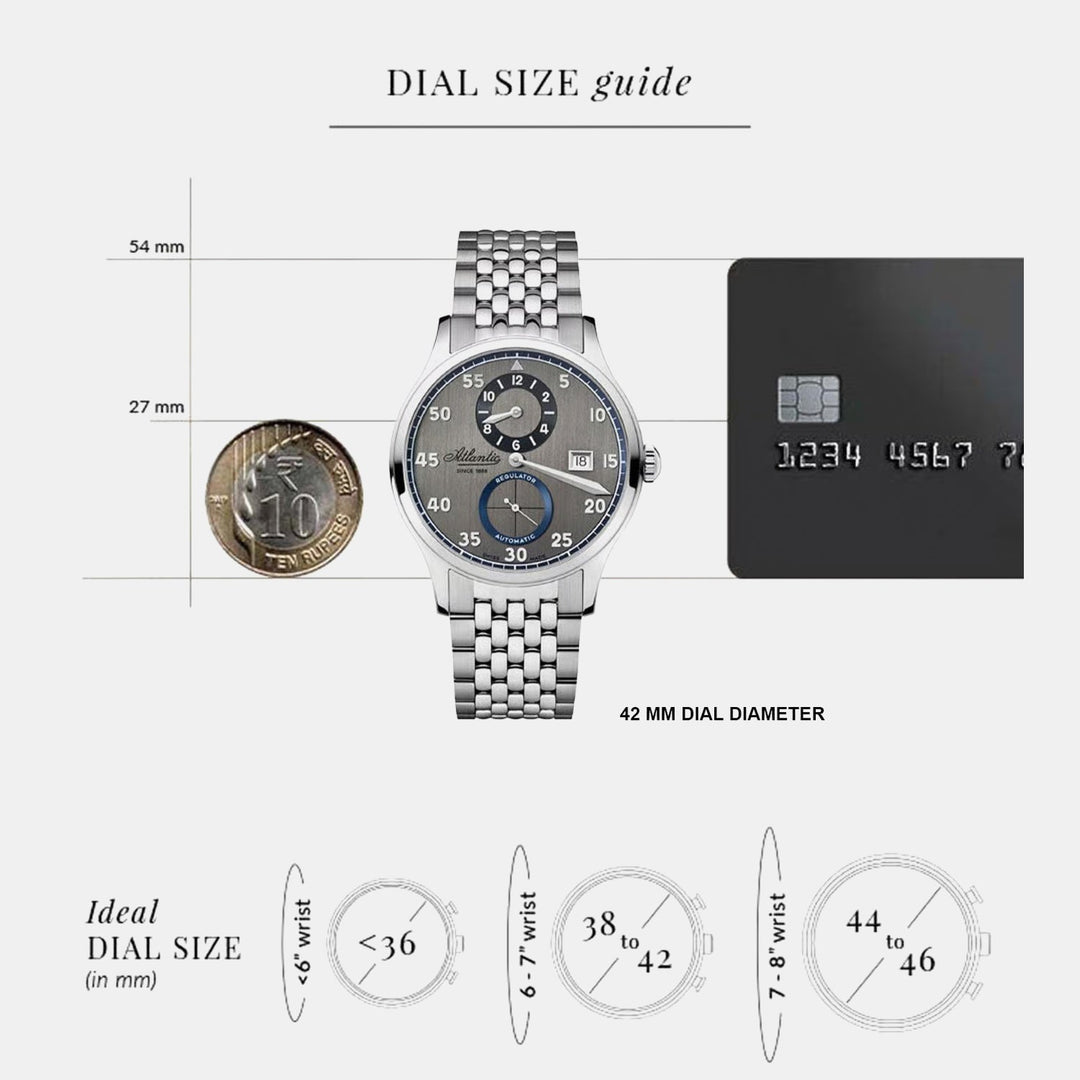 Atlantic 53786.41.43 Grey Dial Automatic Stainless Steel Men&