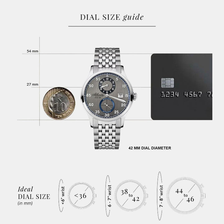 Atlantic 53786.41.43 Grey Dial Automatic Stainless Steel Men&