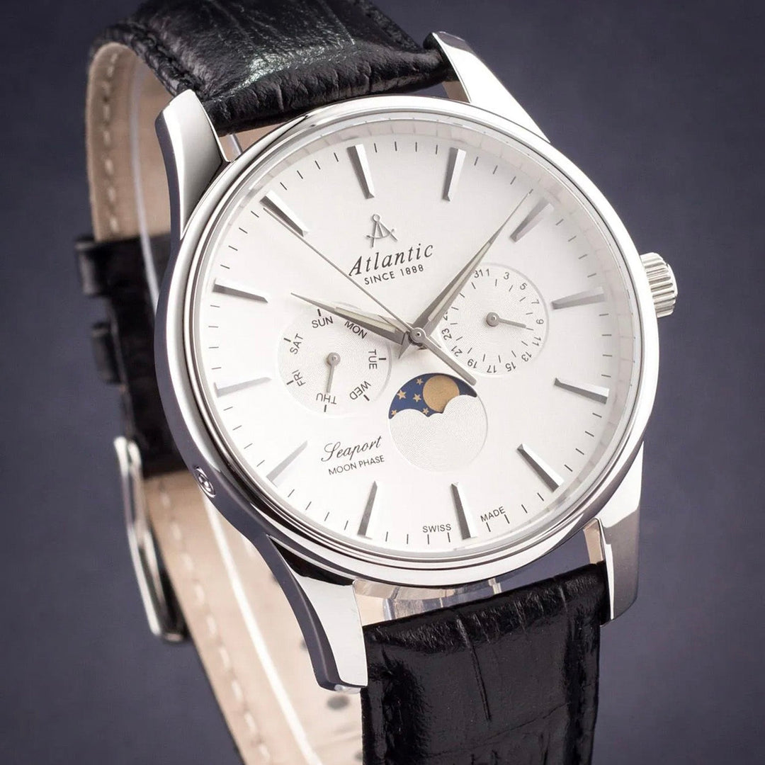 Atlantic Seaport Moonphase 56550.41.21 Silver Dial Men&