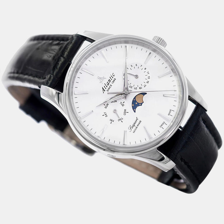 Atlantic Seaport Moonphase 56550.41.21 Silver Dial Men&