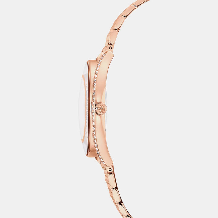 Swarovski Crystalline Aura Rose Gold-Tone Silver Dial Women&