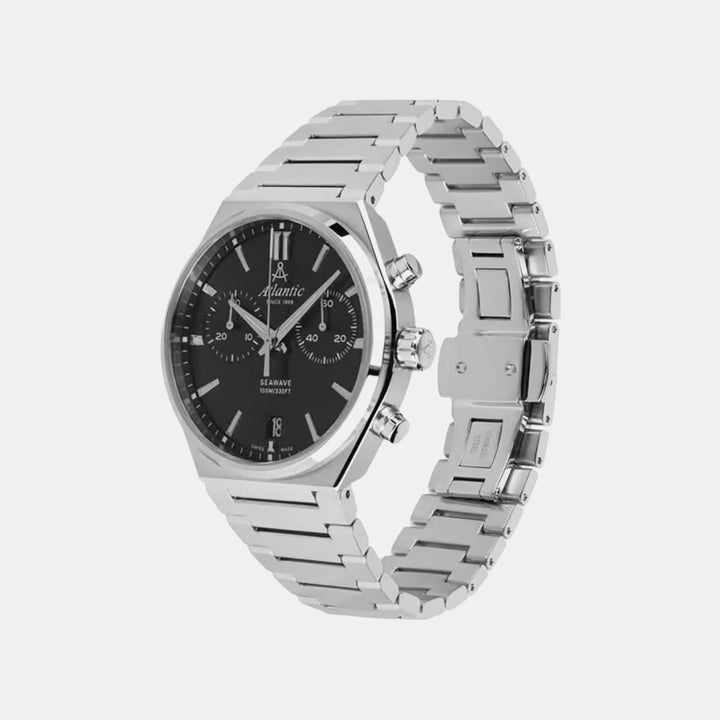 Atlantic Seawave Chrono 58466.41.61 Black Dial Men&