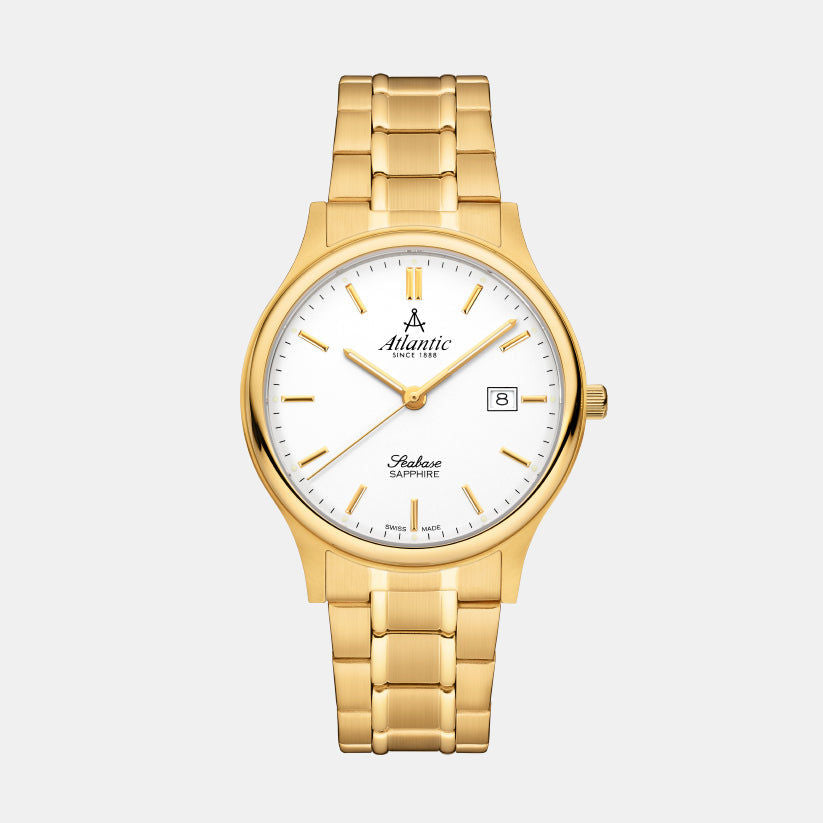 Atlantic Seabase Gents 60348.45.11 White Dial Men&