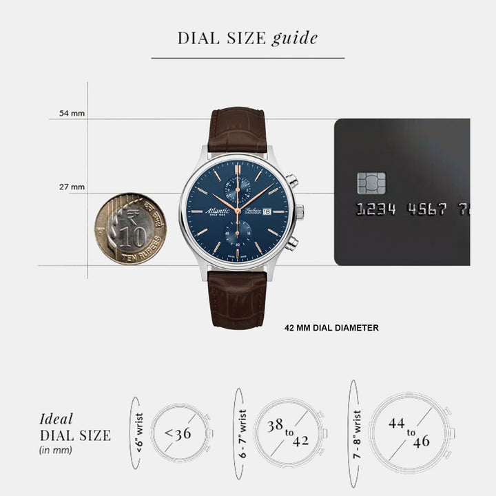 Atlantic Seabase Chronograph NM 64452.41.51R Blue Dial Men&
