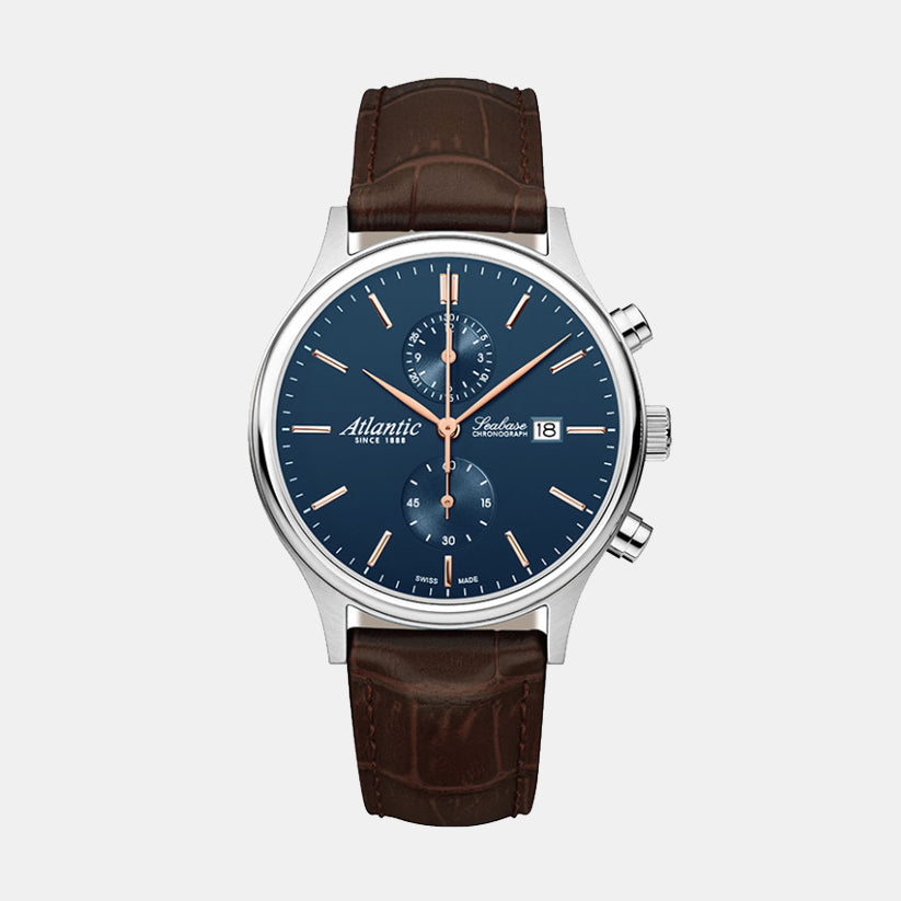 Atlantic Seabase Chronograph NM 64452.41.51R Blue Dial Men&