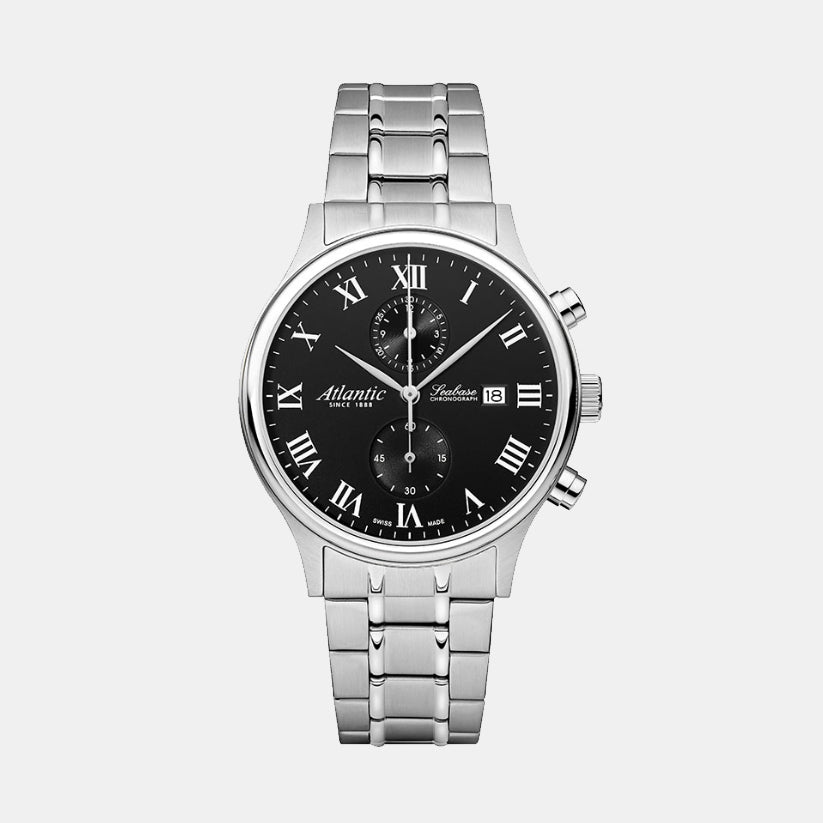 Atlantic Seabase Chronograph NM Quartz Black Dial Men&