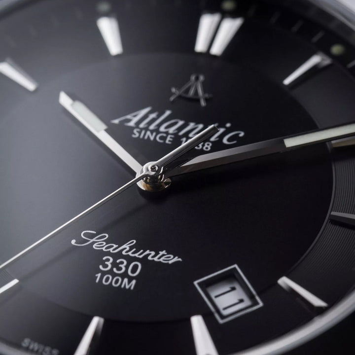 Atlantic Seahunter 330 Grey Dial Quartz Men&