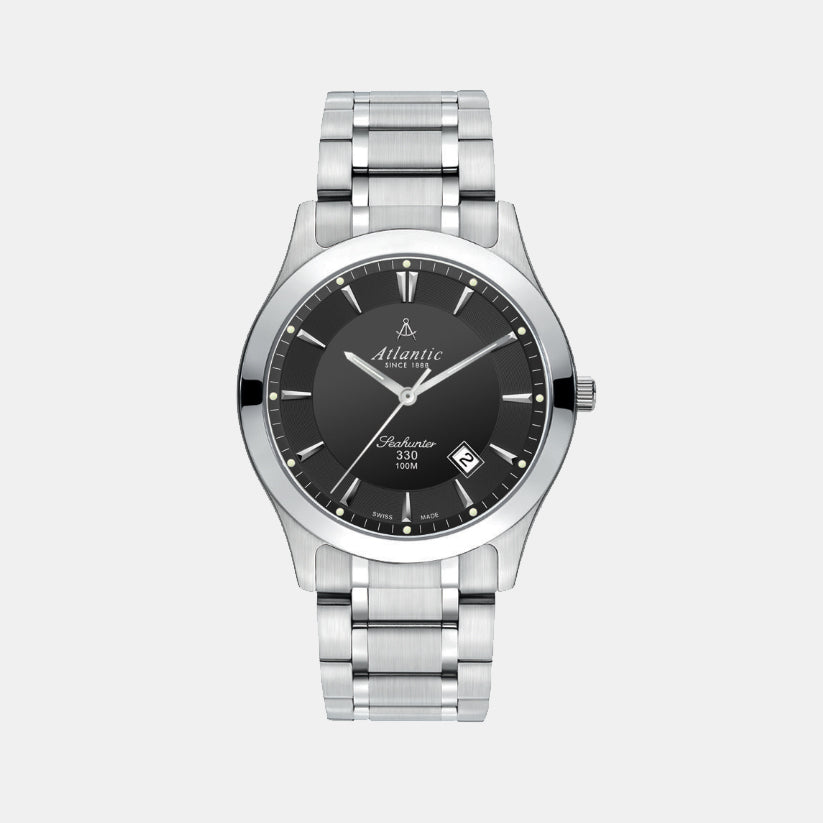 Atlantic Seahunter 330 Grey Dial Quartz Men&