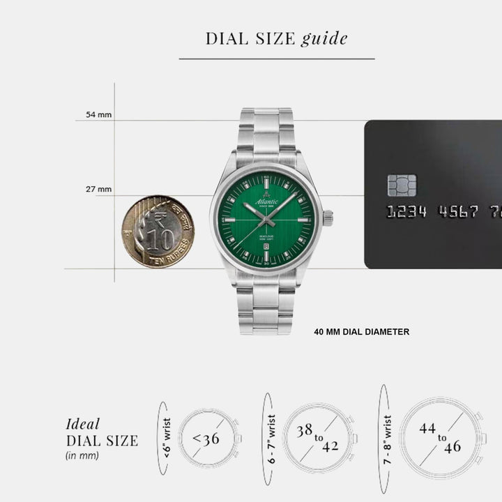 Atlantic Seacloud 73366.41.71 Green Dial Men&
