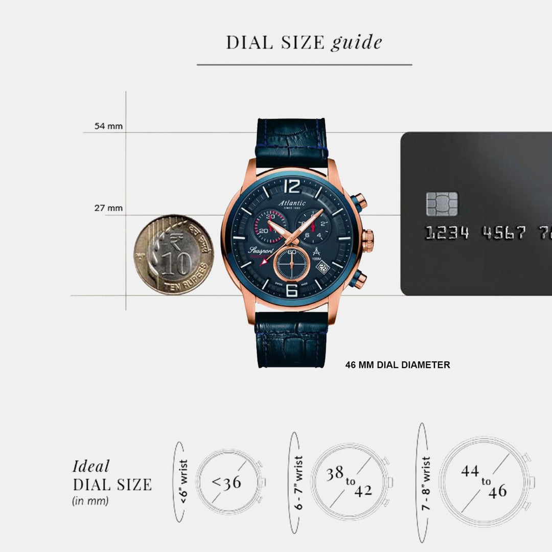 Atlantic Seasport ND Chronograph 87461.44.55 Blue Dial Men&