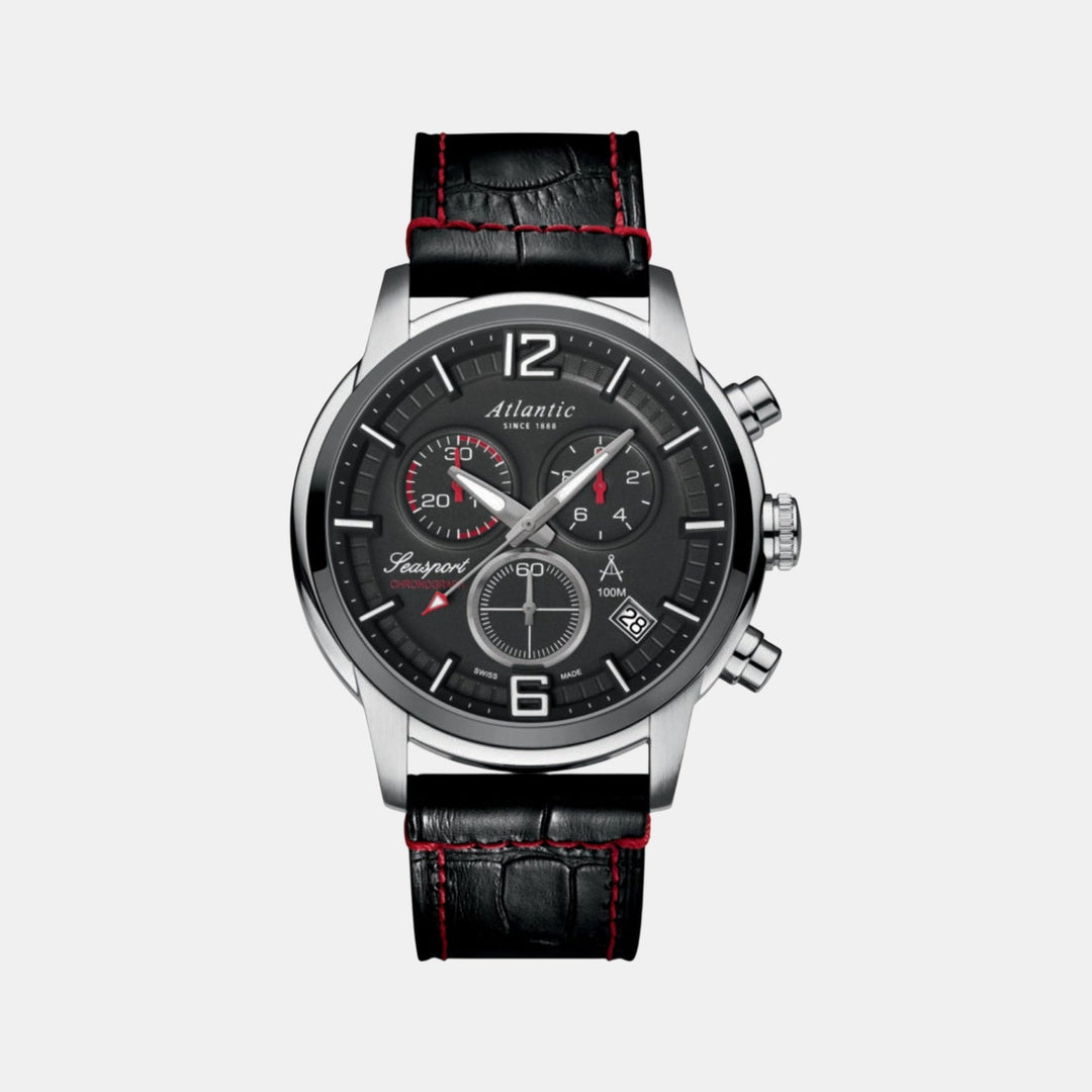 Atlantic Seasport Chronograph 87461.42.45 Black Dial Men&