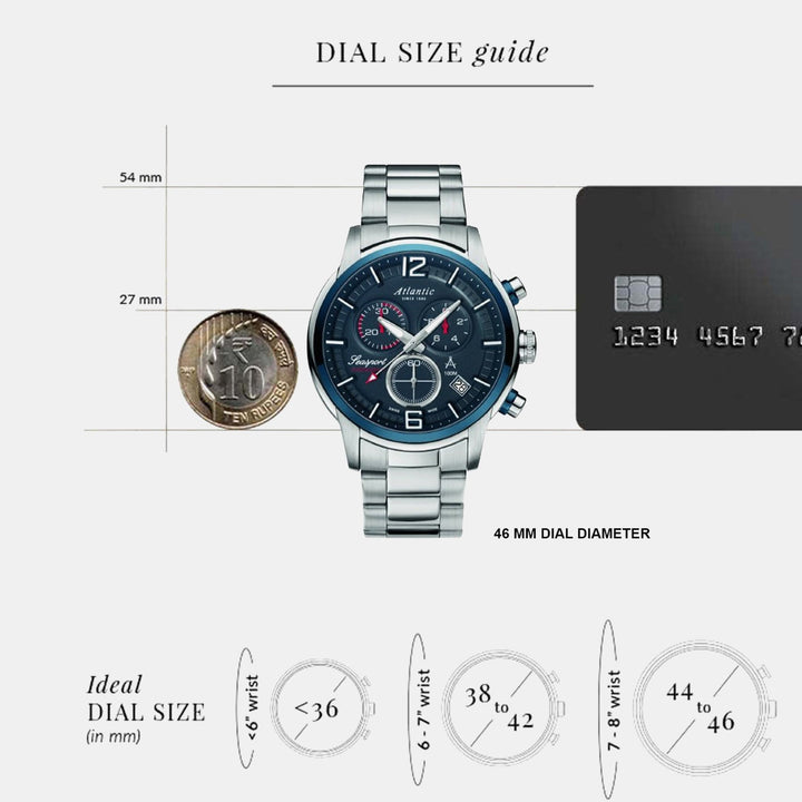 Atlantic Seasport ND Chronograph Blue Dial Men&
