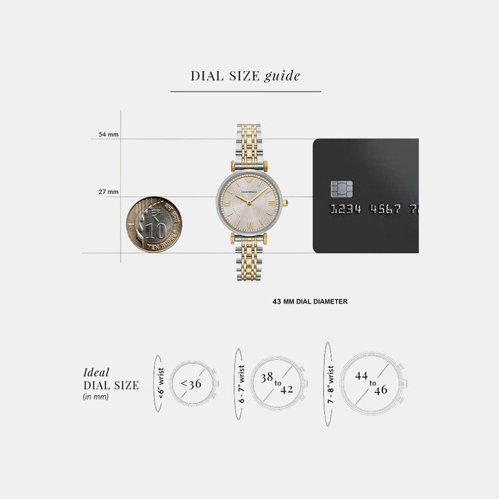 Emporio Armani AR11702 Champagne Sunray Dial Women&