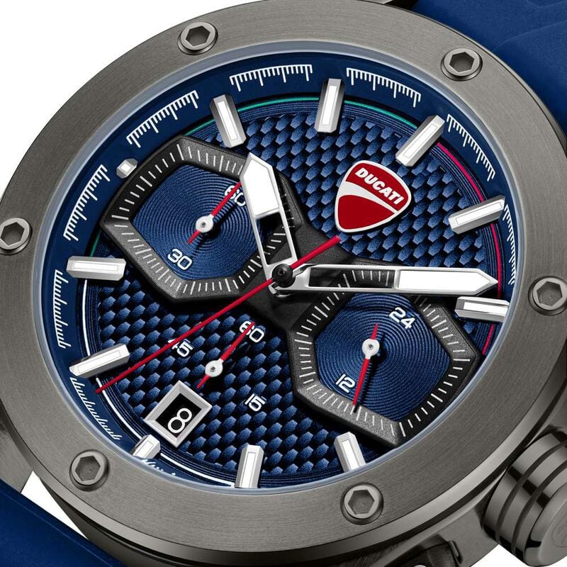 Ducati Quartz Chronograph DTWGO0002205W Blue Dial Men&
