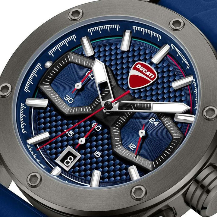Ducati Quartz Chronograph DTWGO0002205W Blue Dial Men&