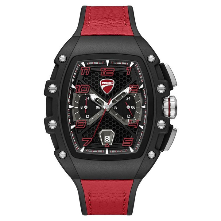 Ducati dtwgc0002804w Quartz Multifunction Black Dial Black Silicone Strap Men&