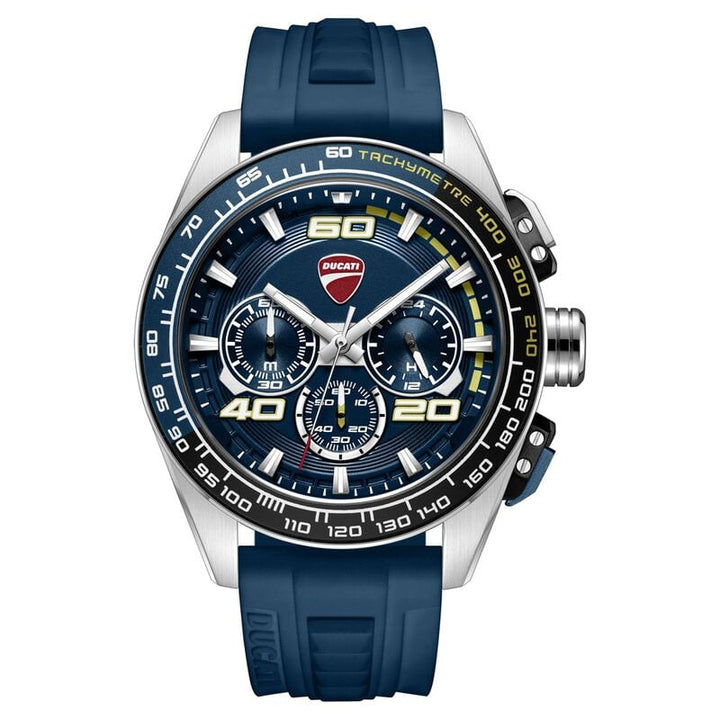 Ducati Quartz Chronograph dtwgo0001705w Blue Dial Blue Silicone Strap Men&