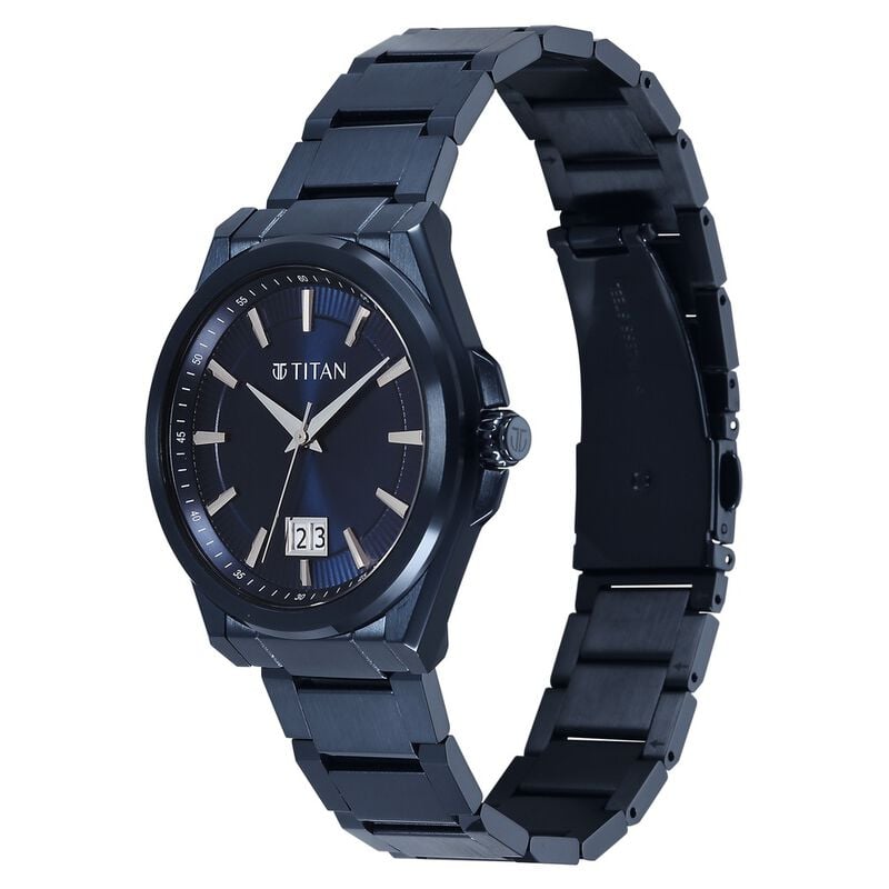 Titan Classique Big Date Blue Dial Men&