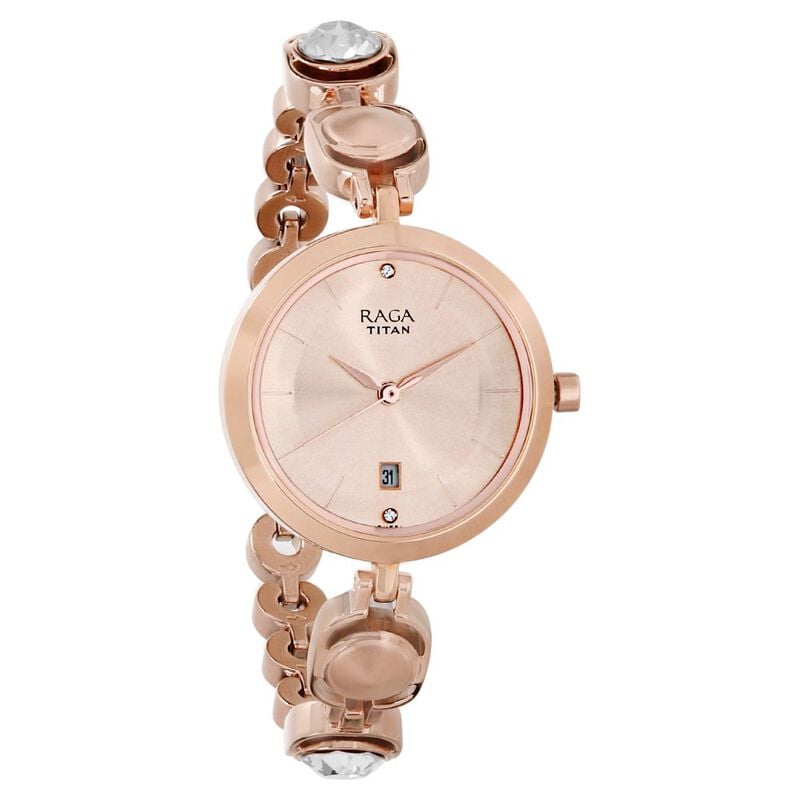 Titan Raga Viva Rose Gold Dial Analog Women&