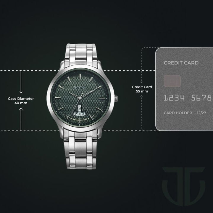 Titan Karishma nu1825sm11 Green Dial Men&