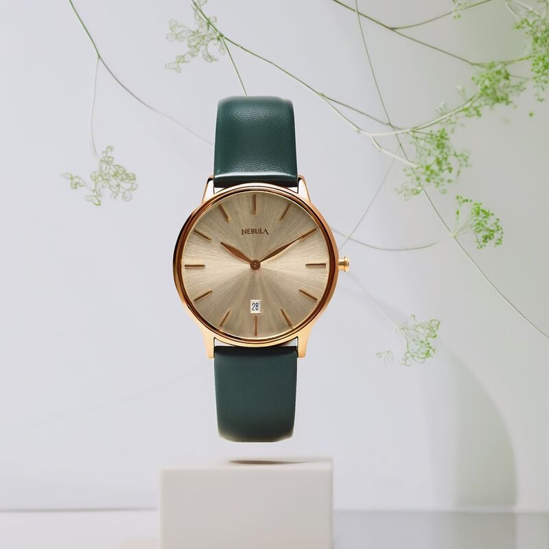 Titan Nebula Lustre NU5064DL03 White Dial Men&