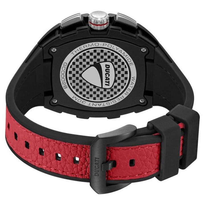 Ducati dtwgc0002804w Quartz Multifunction Black Dial Black Silicone Strap Men&