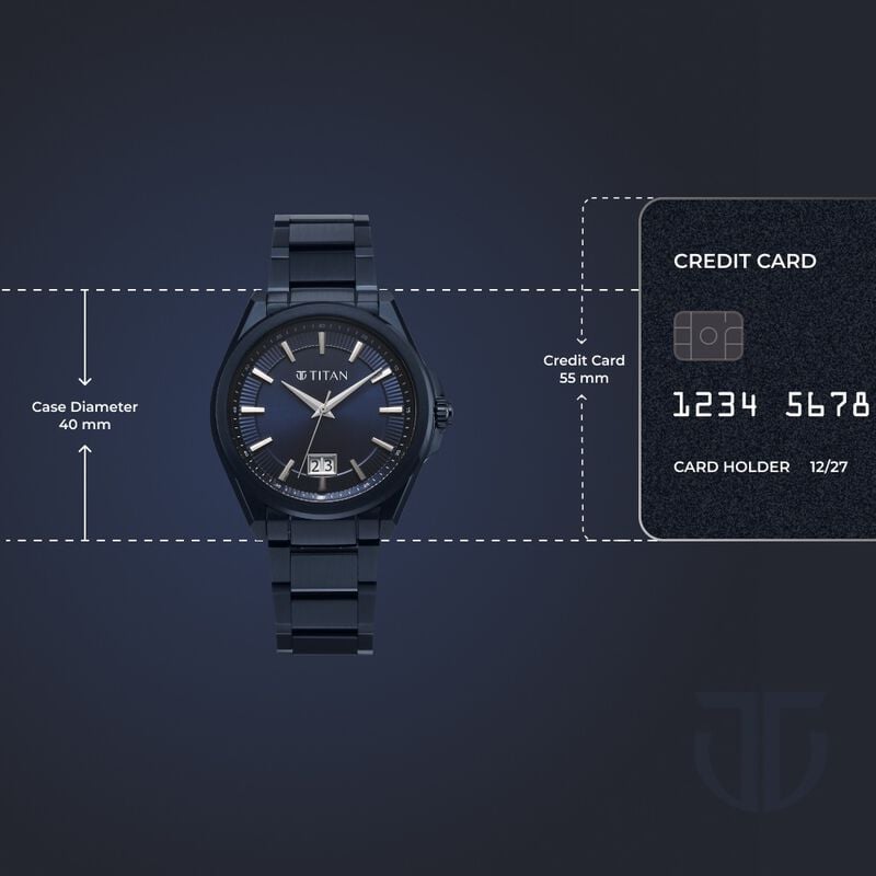 Titan Classique Big Date Blue Dial Men&