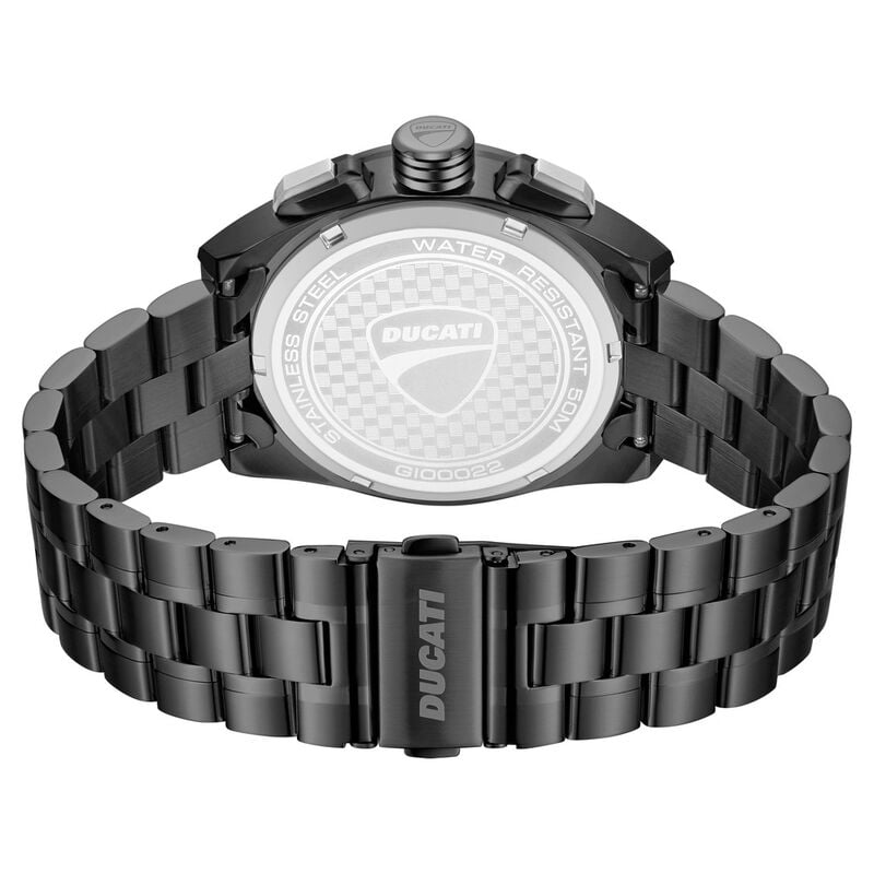 Ducati Quartz Chronograph Black Dial Black Stainless Steel Strap Watch For Men