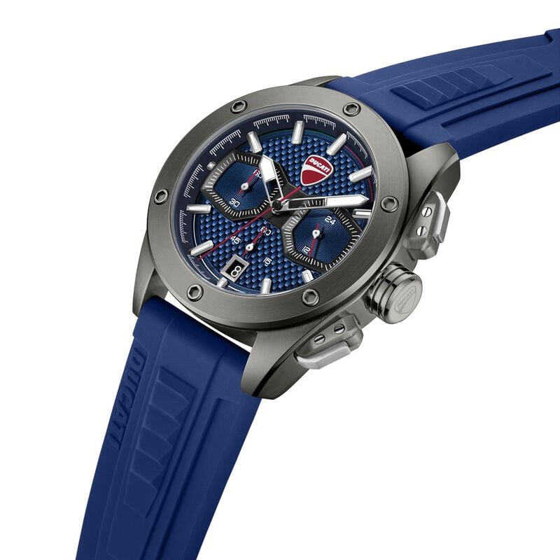 Ducati Quartz Chronograph DTWGO0002205W Blue Dial Men&
