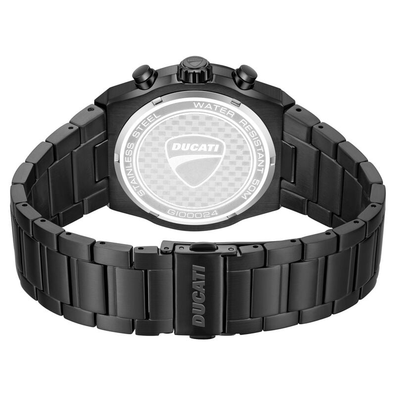 Ducati Quartz Chronograph Black Dial Black Stainless Steel Strap Men&