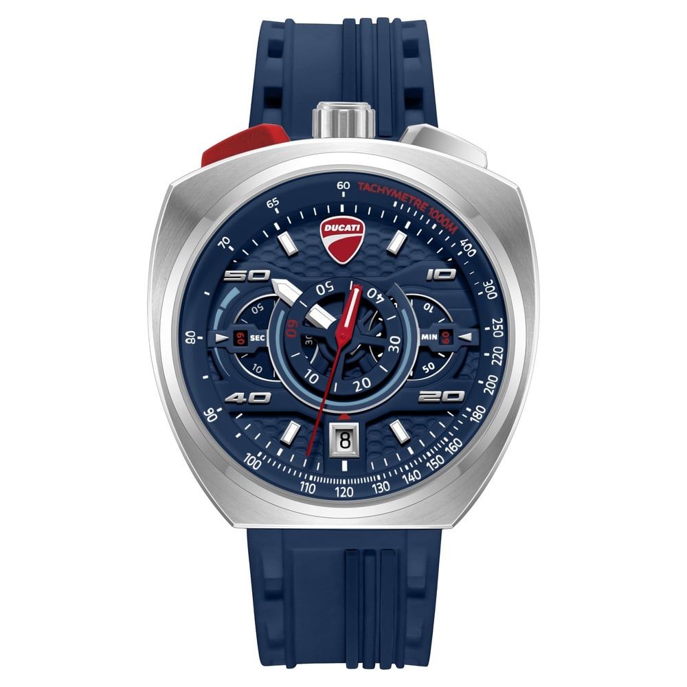Ducati Quartz Chronograph dtwgo0004102w Blue Dial Blue Silicone Men&