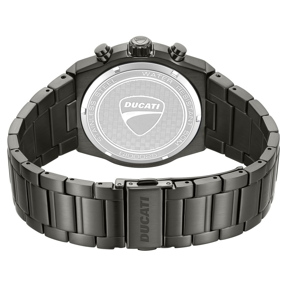 Ducati Quartz Chronograph Black Dial Black Stainless Steel Strap Watch For Men DTWGI0002503W