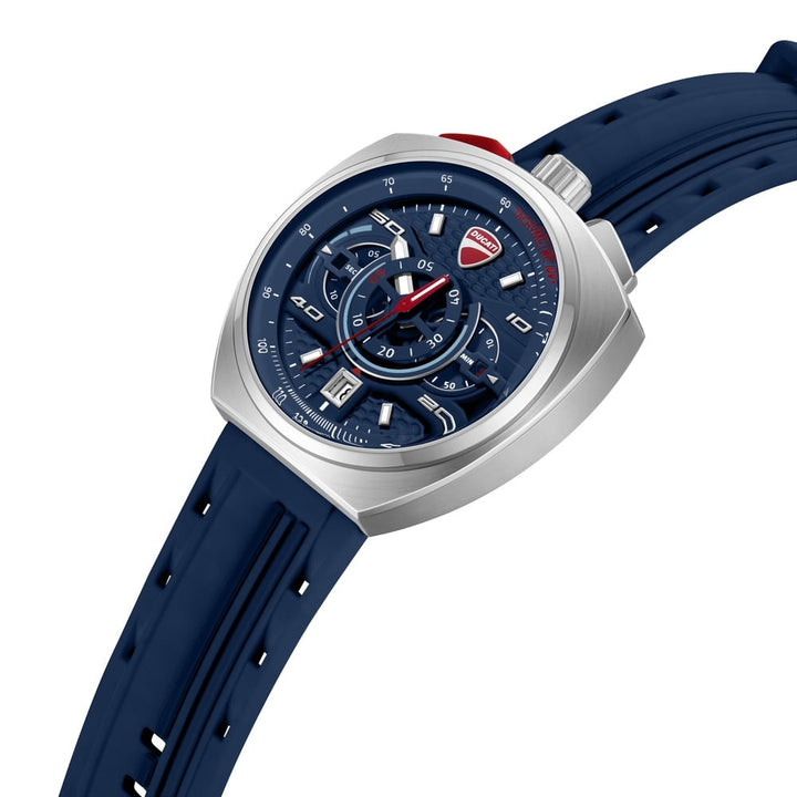 Ducati Quartz Chronograph dtwgo0004102w Blue Dial Blue Silicone Men&