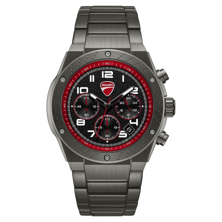 Ducati Quartz Chronograph Black Dial Black Stainless Steel Strap Watch For Men DTWGI0002503W