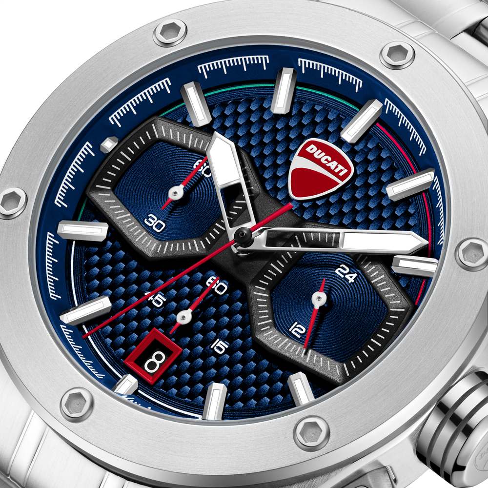 Ducati Quartz Chronograph DTWGI0002203W Blue Dial Men&