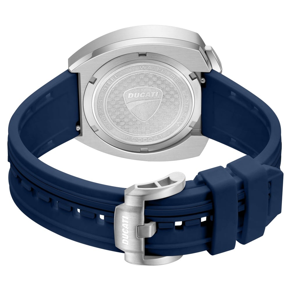 Ducati Quartz Chronograph dtwgo0004102w Blue Dial Blue Silicone Men&