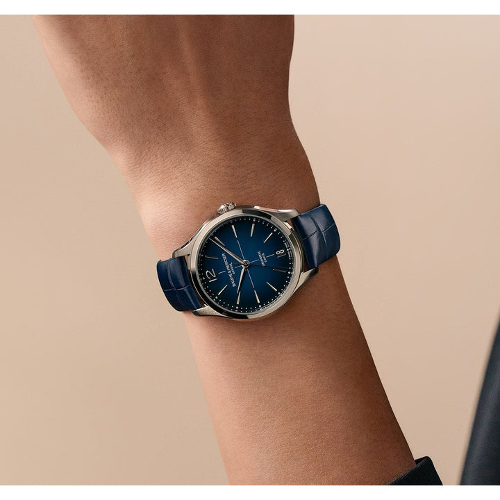 Baume &amp; Mercier Clifton 34MM Automatic Ladies Watch Blue Dial