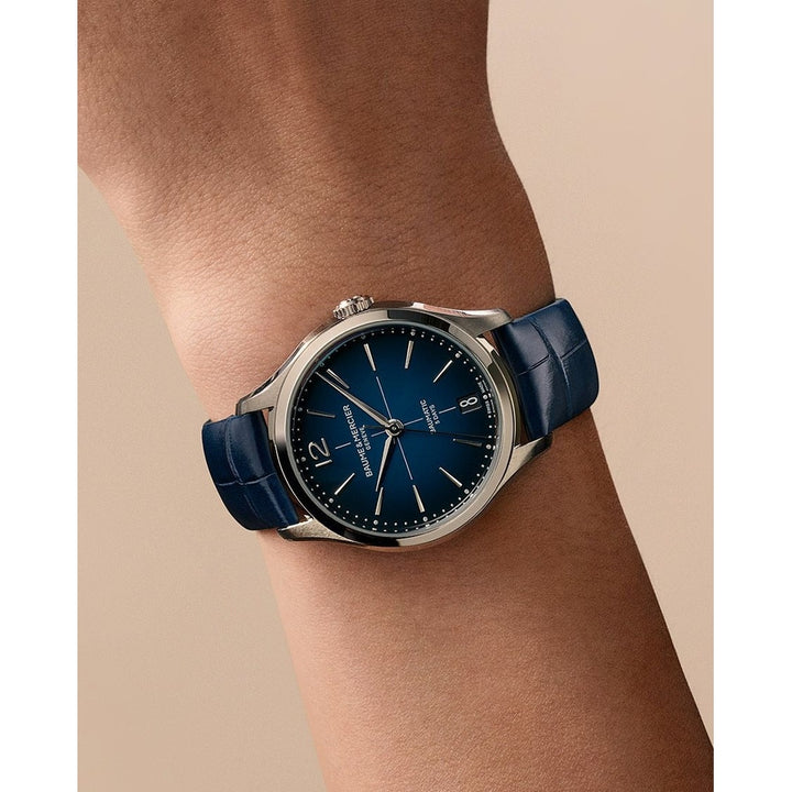 Baume &amp; Mercier Clifton 34MM Automatic Ladies Watch Blue Dial