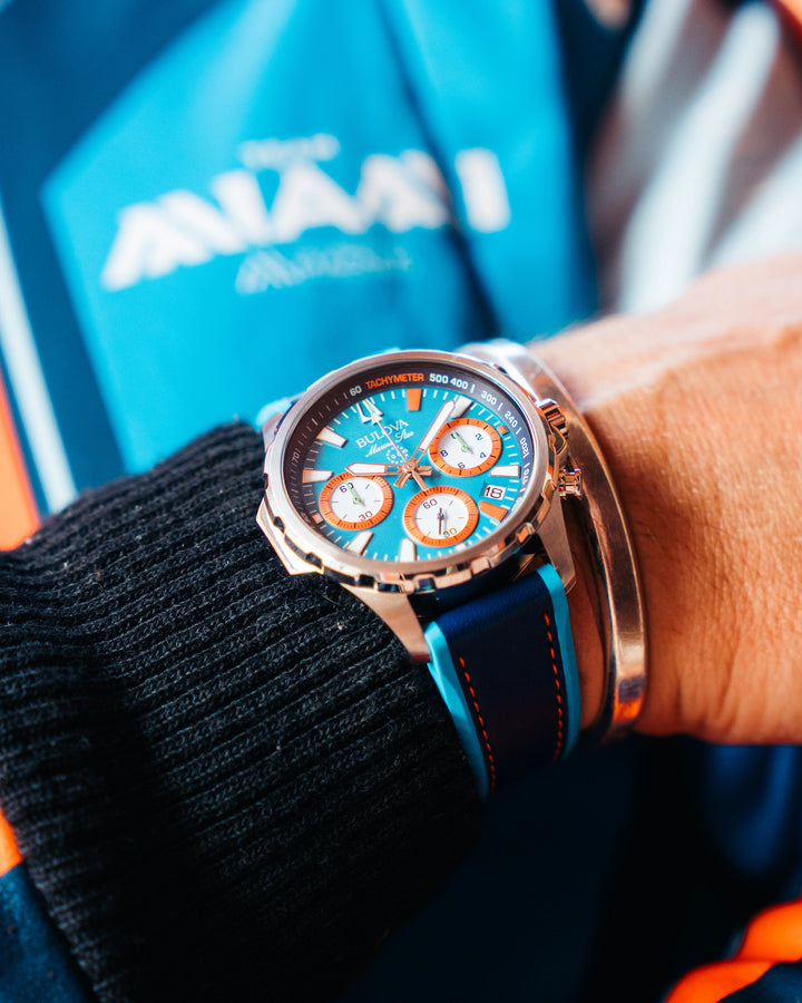 Bulova Marine Star LP 96B460 Blue Dial Men&