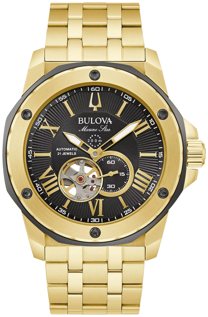 Bulova Marine Star 98A273 Black Dial Men&